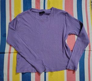 Max Liliac Ribbed Tshirt