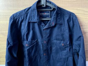 Navy Blue Casual Shirt Vettorio Fratini