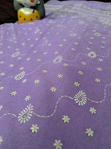 Modern Lavender Synthetic Saree