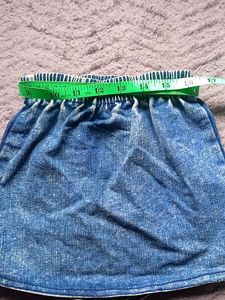 Denim Heart Pocket Skirt