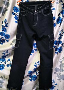 Black Cargo Jeans