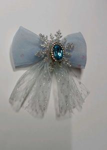 Light Blue Hair Bow Clip