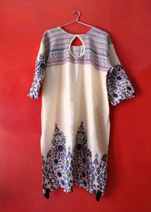 Boho Print Cream Kurti