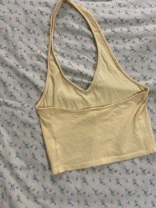 H&amp;M - Butter Yellow Cute Halter Top