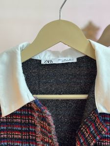 Tweed Mini Dress with Collar
