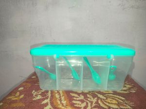 RILION Multipurpose Plastic 4 In 1 Masala Box