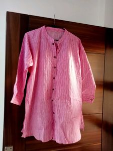 Pink Striped Tunic Top
