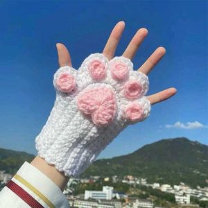 Crochet White Paw Gloves 🐾