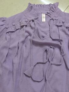 Stylish Lavender Crop Top For Party Wear/ Casual W