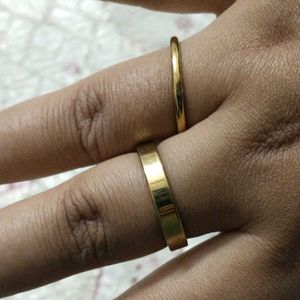 Gold Rings - Pair anti tarnish