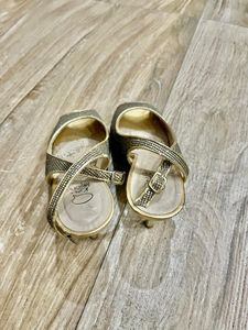 Vintage Keds Gold Slingback Heels