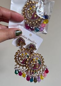Earrings With Maang Tika