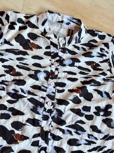 Animal Print Shirt Dress
