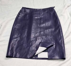 Women&#39;s High-Waist Faux Leather Pencil Skirt