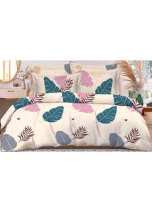 New Petal Printed Fitted Bedsheet With Pillow Cove
