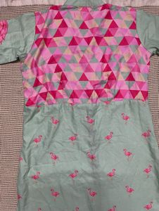 Flamingo Print Kurta