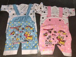 Cute Baby Overalls Set