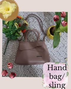 Brownish/beige Classic Taupe Handbag and Sling