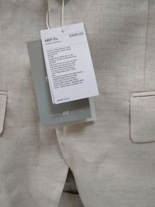 H&amp;M Linen Blazer - Neutral Beige