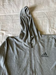 ADIDAS GREY HOODIE JACKET