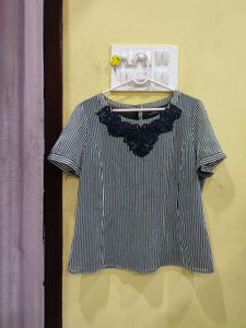 Striped Lace Top Bust 34/36