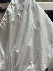 White Pearl Embellished Top