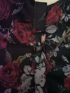 Floral Print Black Dress