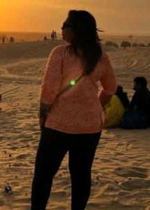 Striped Orange Kurti Top