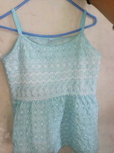 Pastel Charm Sleeveless Kurti"