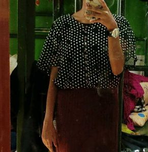 Polka Dot Sheer Cardigan