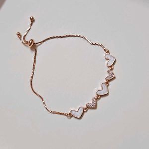 Eternal Hearts Rose Gold Adjustable Bracelet