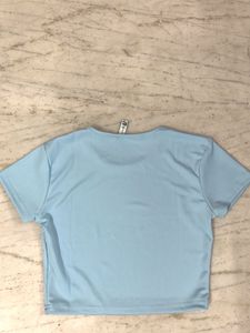 Light Blue Crop Top