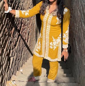 Autumn Lane Embroidered Co-ord Set- S
