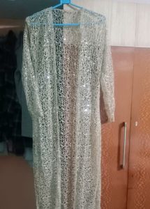 Golden Beige Ethnic Long  Koti