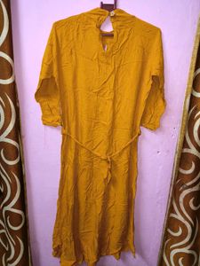 Mustard Yellow Midi Dress