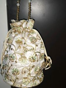 Embroidered Silk Potli Bag For Women👛✨