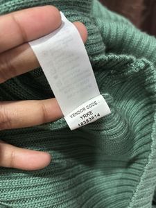 Sage Green Ribbed Turtleneck