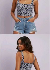 Zara Floral Print Corset Top