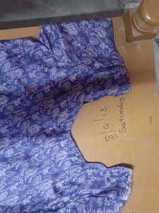 Blue Printed Kurti Top