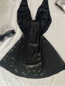 Black Halter Neck Top