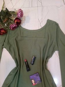 🆕 Handmade Pinteresty Olive Colour Kurta ✨🎀