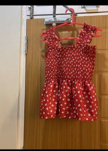 Red Floral Top