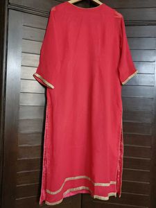 Embellished Pink Ethnic Kurta Palazzo Set