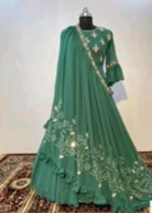 Georgette Gown With Fancy Dupatta