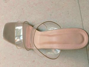 Clear Heel Mules