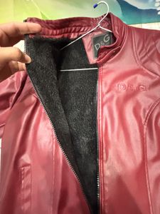 Maroon Leather Jacket