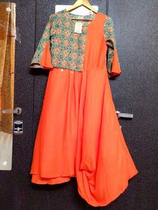 New Orange Stylish Kurti 🧡