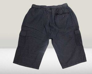 Men&#39;s Checkered Navy Blue Shorts