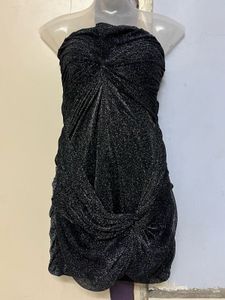 Pintrest Branded Sparkly Black Mini Dress