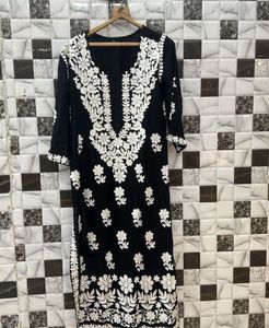 Black Chikankari Kurti